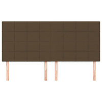 Testiera 4 pz Marrone Scuro 80x5x78/88 cm in Tessuto 3116341