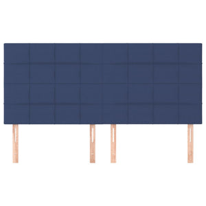 Testiera 4 pz Blu 80x5x78/88 cm in Tessuto 3116344