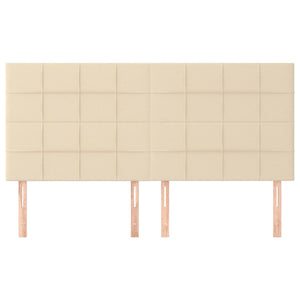 Testiera 4 pz Crema 90x5x78/88 cm in Tessuto 3116351