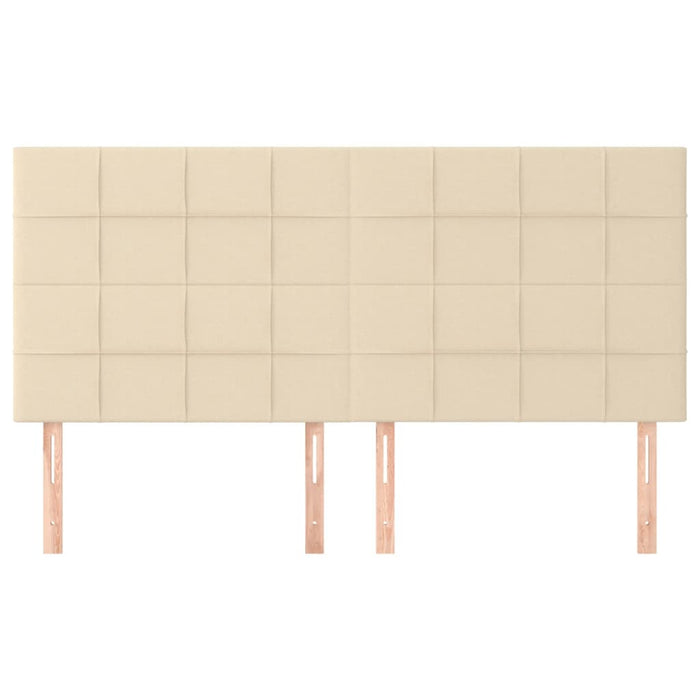 Testiera 4 pz Crema 90x5x78/88 cm in Tessuto 3116351