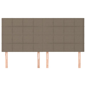 Testiera 4 pz Tortora 100x5x78/88 cm in Tessuto