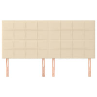 Testiera 4 pz Crema 100x5x78/88 cm in Tessuto 3116359