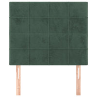 Testiera 2 pz Verde Scuro 80x5x78/88 cm in Velluto 3116365