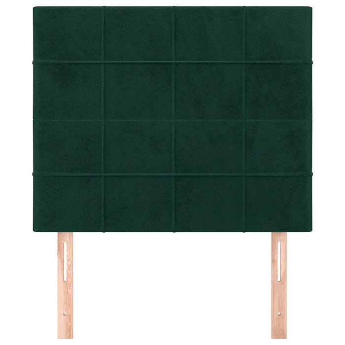 Testiera-Testata-Testiera Decorativa Verde Scuro 80x5x118/128 cm Velluto 922677