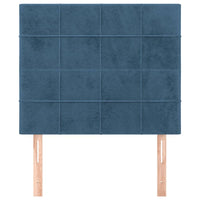 Testiera-Testata-Testiera Decorativa Blu Scuro 80x5x118/128 cm Velluto 879695