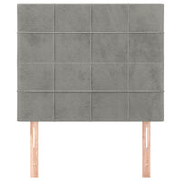 Testiera 2 pz Grigio Chiaro 90x5x78/88 cm in Velluto 3116368