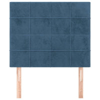 Testiera 2 pz Blu scuro 90x5x78/88 cm in Velluto 3116372