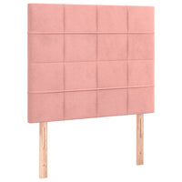 Testiera 2 pz Rosa 90x5x78/88 cm in Velluto 3116373