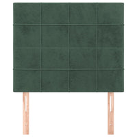 Testiere 2 pz Verde Scuro 100x5x78/88 cm in Velluto 3116377