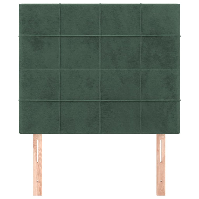 Testiere 2 pz Verde Scuro 100x5x78/88 cm in Velluto 3116377