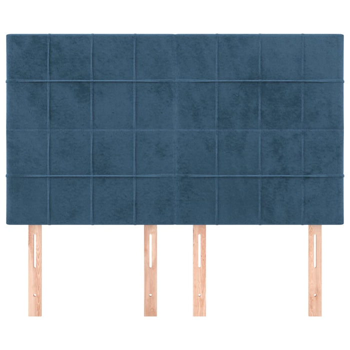 Testiere 4 pz Blu Scuro 72x5x78/88 cm in Velluto 3116384