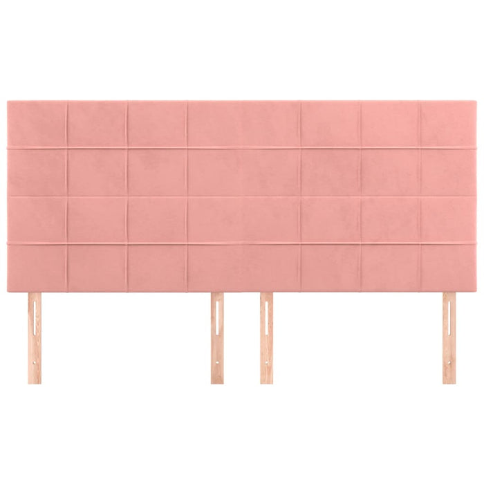 Testiere 4 pz Rosa 100x5x78/88 cm in Velluto 3116403