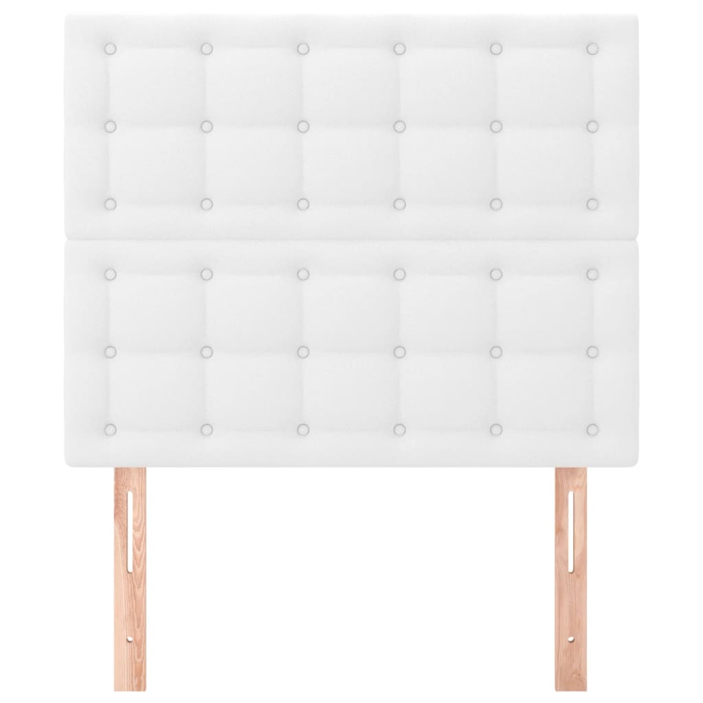 Testiera 2 pz Bianco 80x5x78/88 cm in Similpelle 3116405