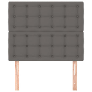 Testiere 2 pz Grigie 100x5x78/88 cm in Similpelle 3116420