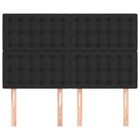 Testiere 4 pz Nere 72x5x78/88 cm in Similpelle 3116422