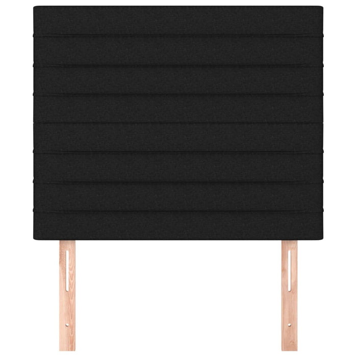 Testiera 2 pz Nera 80x5x78/88 cm in Tessuto 3116448