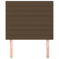 Testiera 2 pz Marrone Scuro 80x5x78/88 cm in Tessuto 3116449