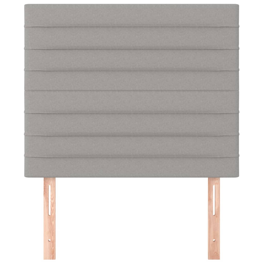 Testiera-Testata Decorativa Grigio Chiaro 90x5x118/128 cm Tessuto 299393