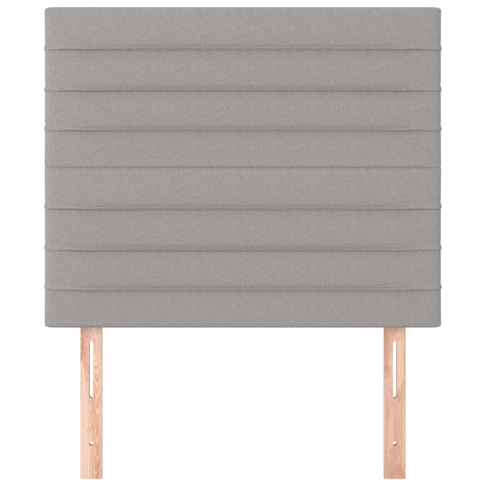 Testiera-Testata Decorativa Grigio Chiaro 90x5x118/128 cm Tessuto 299393