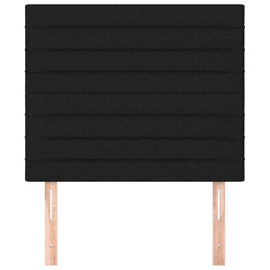 Testiera 2 pz Nera 90x5x78/88 cm in Tessuto 3116456