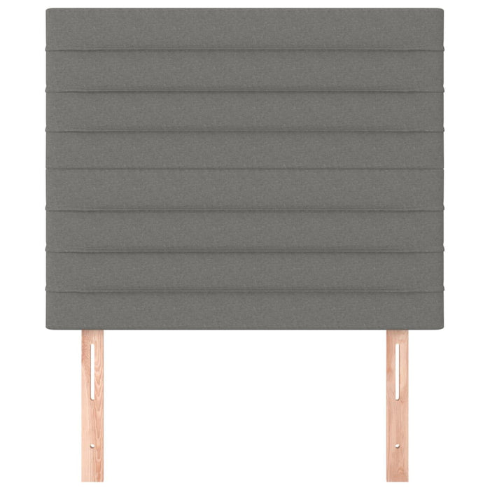 Testiera-Testata Decorativa Grigio Scuro 100x5x118/128 cm Tessuto 641711