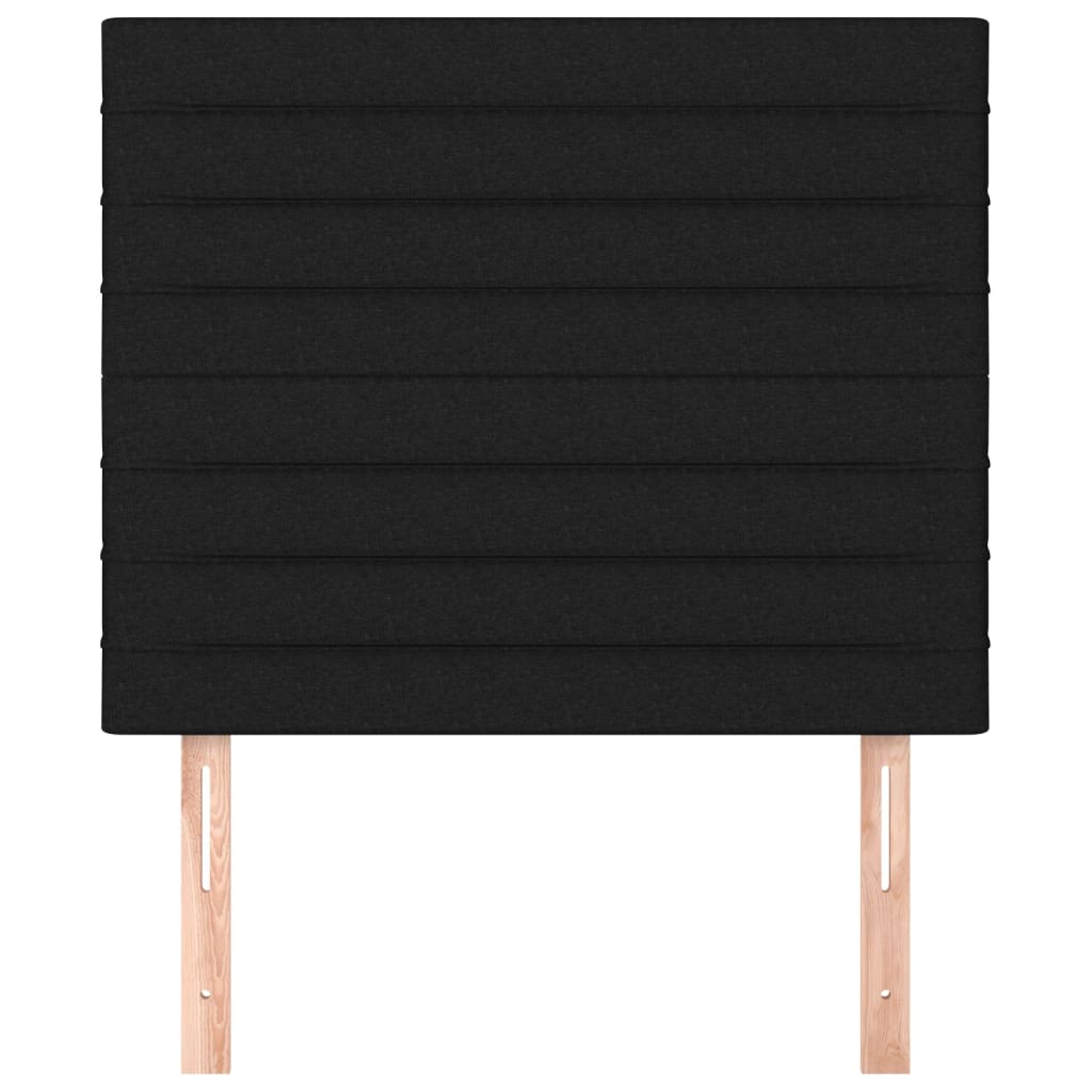 Testiere 2 pz Nero 100x5x78/88 cm in Tessuto