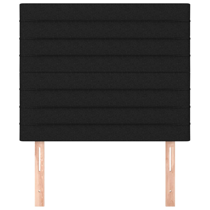 Testiere 2 pz Nero 100x5x78/88 cm in Tessuto