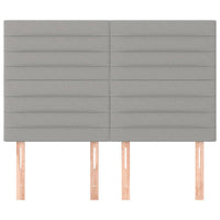 Testiere 4 pz Grigio Chiaro 72x5x78/88 cm in Tessuto 3116470