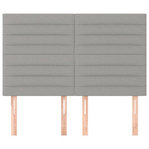 Testiere 4 pz Grigio Chiaro 72x5x78/88 cm in Tessuto 3116470