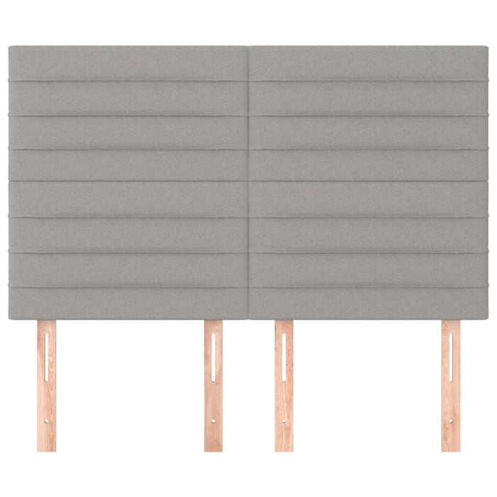 Testiere 4 pz Grigio Chiaro 72x5x78/88 cm in Tessuto 3116470