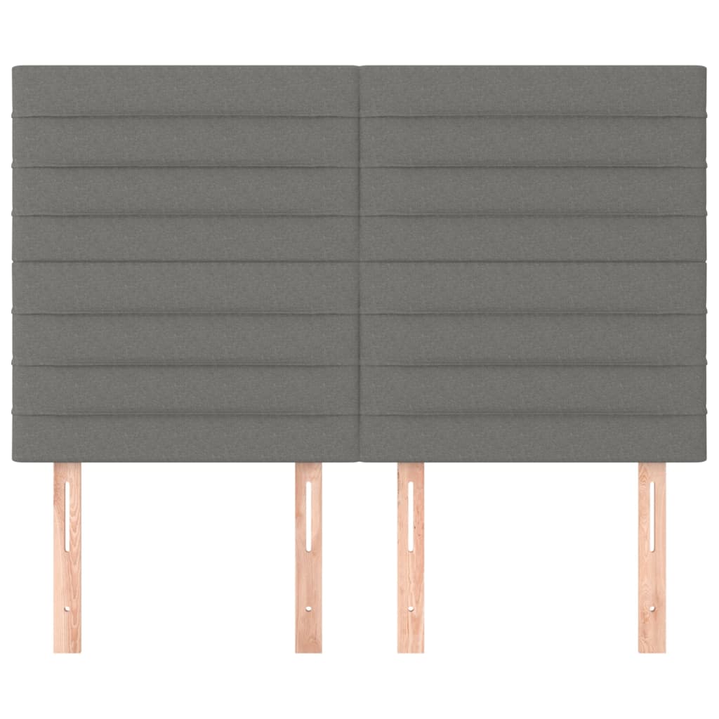 Testiere 4 pz Grigio Scuro 72x5x78/88 cm in Tessuto 3116471