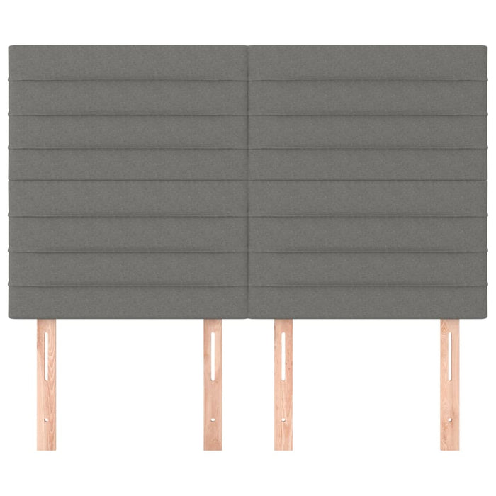 Testiere 4 pz Grigio Scuro 72x5x78/88 cm in Tessuto 3116471