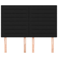 Testiere 4 pz Nere72x5x78/88 cm in Tessuto 3116472