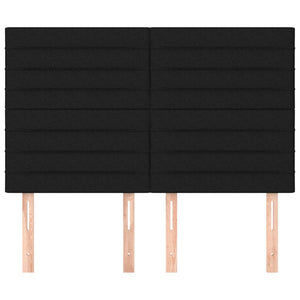 Testiere 4 pz Nere72x5x78/88 cm in Tessuto 3116472