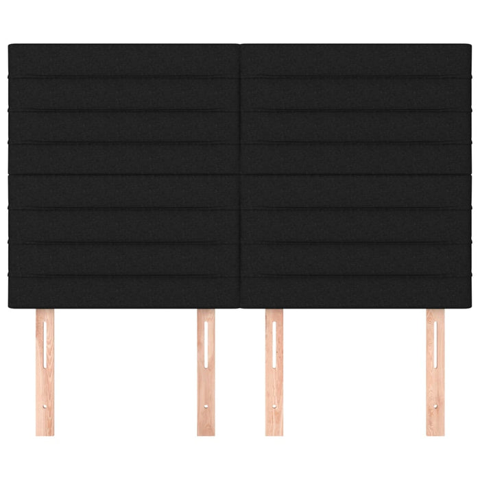 Testiere 4 pz Nere72x5x78/88 cm in Tessuto 3116472