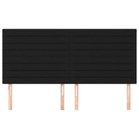 Testiera 4 pz Nera 90x5x78/88 cm in Tessuto 3116488