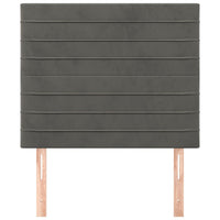 Testiera 2 pz Grigio Scuro 80x5x78/88 cm in Velluto 3116503