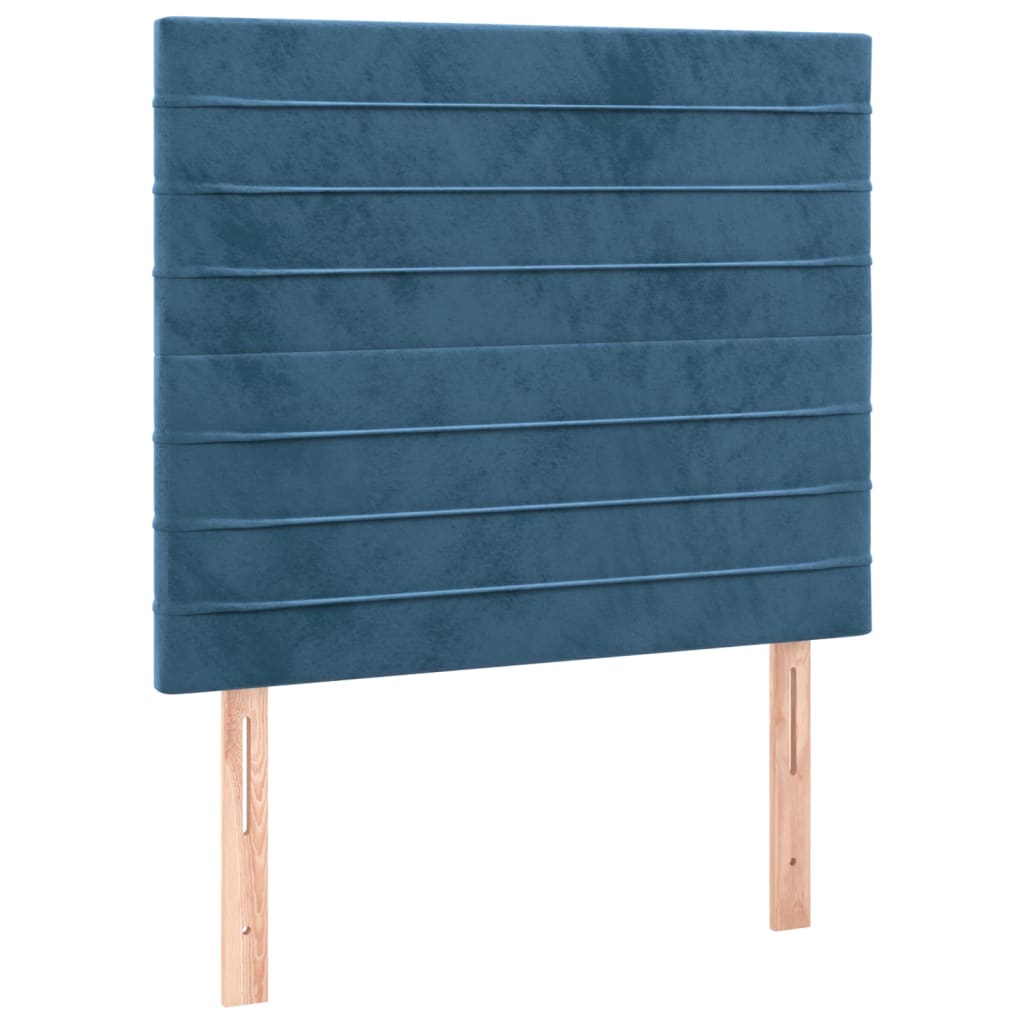 Testiera-Testata-Testiera Decorativa Blu Scuro 90x5x118/128 cm Velluto 409284