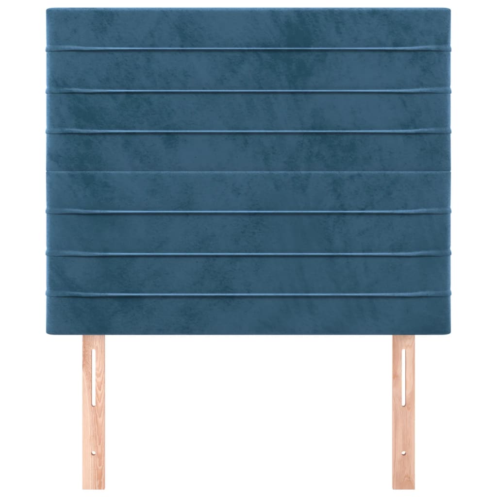 Testiera-Testata-Testiera Decorativa Blu Scuro 90x5x118/128 cm Velluto 409284