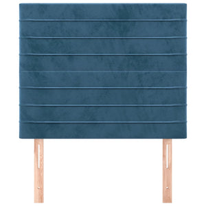 Testiera 2 pz Blu scuro 90x5x78/88 cm in Velluto 3116512