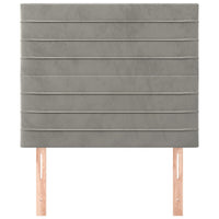 Testiere 2 pz Grigio Chiaro 100x5x78/88 cm in Velluto 3116514