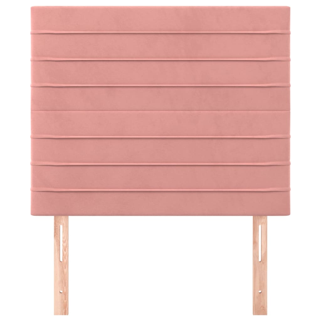 Testiera-Testata-Testiera Decorativa Rosa 100x5x118/128 cm Velluto 836909