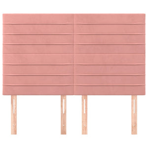 Testiera-Testata-Testiera Decorativa Rosa 144x5x118/128 cm Velluto 326553