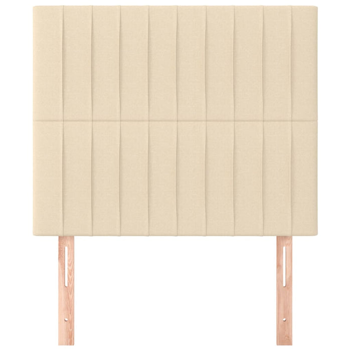 Testiera 2 pz Crema 90x5x78/88 cm in Tessuto 3116557