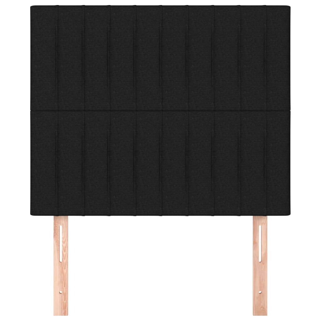 Testiere 2 pz Nero 100x5x78/88 cm in Tessuto 3116562