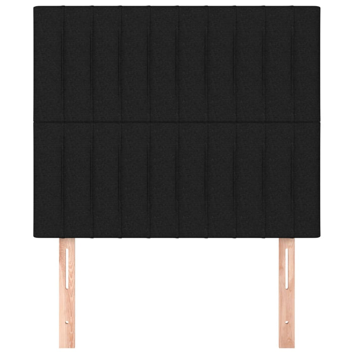 Testiere 2 pz Nero 100x5x78/88 cm in Tessuto 3116562