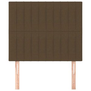 Testiera 2 pz Marrone Scuro 100x5x78/88 cm in Tessuto 3116563