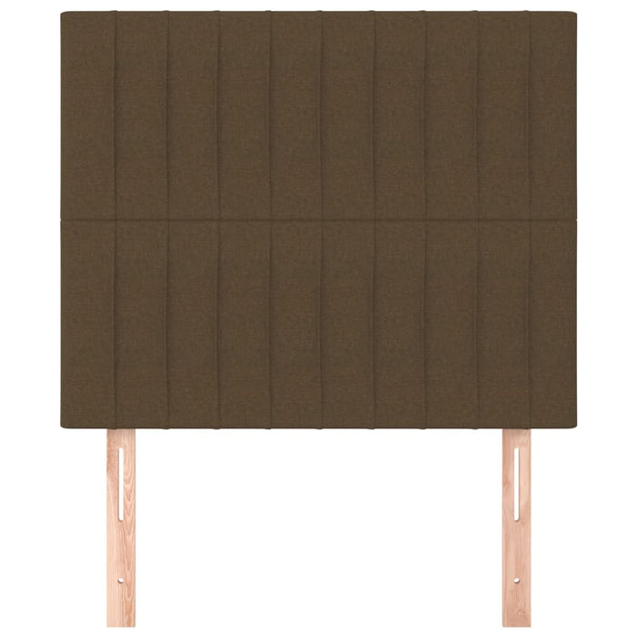 Testiera 2 pz Marrone Scuro 100x5x78/88 cm in Tessuto 3116563