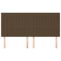 Testiera 4 pz Marrone Scuro 90x5x78/88 cm in Tessuto 3116587