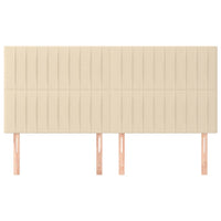 Testiera 4 pz Crema 100x5x78/88 cm in Tessuto 3116597